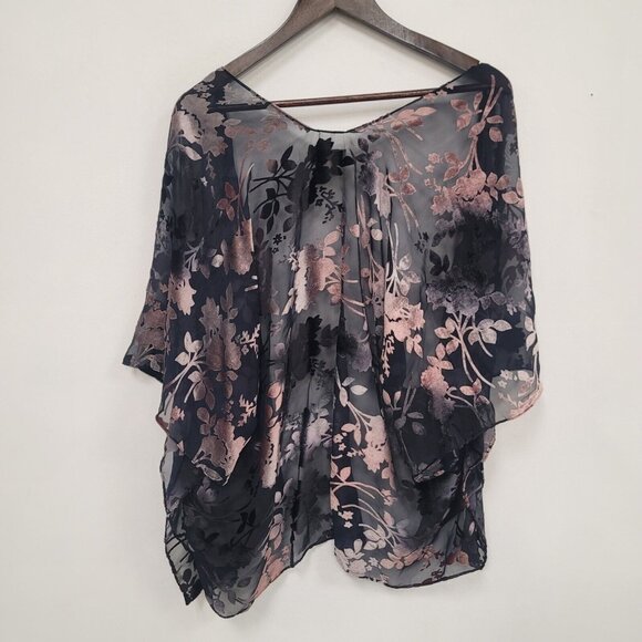 Loft Outlet Womens Velvet Burnout Kimono Top One Size Fairy Grunge Feminine - Picture 3 of 9